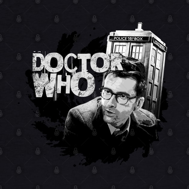 david tennant in doctor who comic style by Shelter Art Space